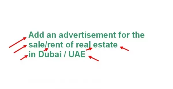 Add an advertisement for the sale/rent of real estate